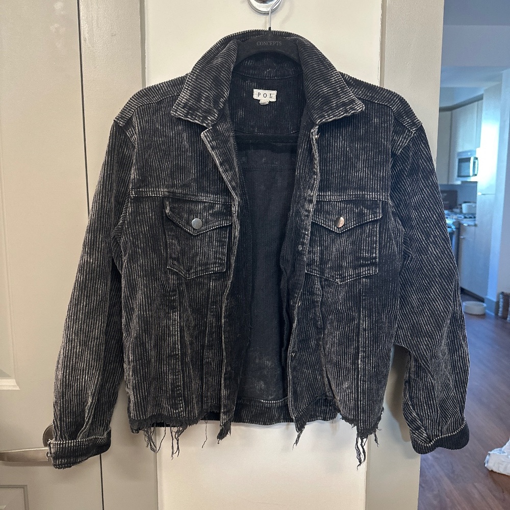 POL Corduroy Distressed Jacket